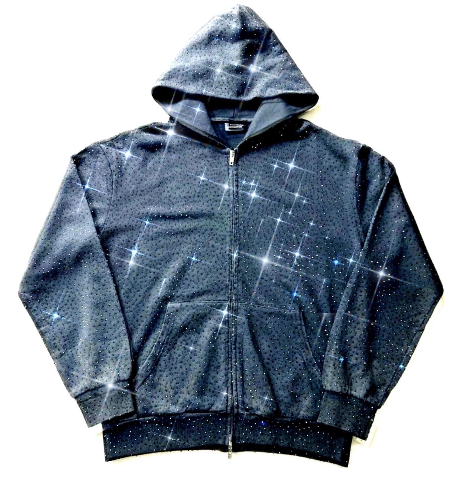Swarovski Rhinestone Diamond Encrusted Hoodie + Sweatpants