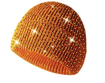 Swarovski Strass Mütze ( Unisex ) 100% Baumwolle ( ALLE FARBEN )