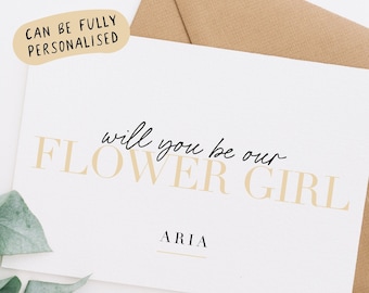 Will You Be Our Flower Girl Card, Personalised Flower Girl Wedding Proposal Card, Card For Flower Girl, Wedding Proposal Cards, WD79