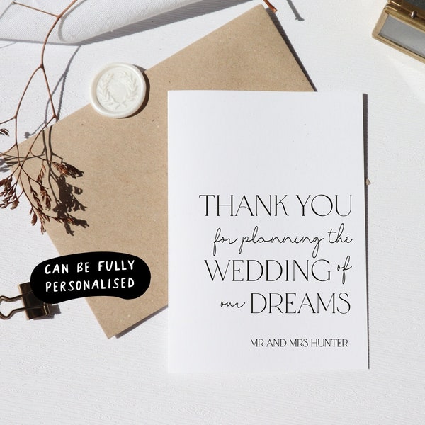 thank you card to wedding vendors, thank you card wedding planner, card to wedding planner, thank you letter to my wedding planner, co-a4