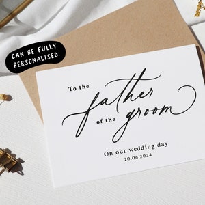 to the father of the groom card, to the mother of the groom card, to the mother of the groom and father of the groom card, withpuns, ko20