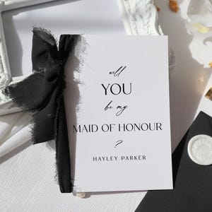 Personalised Maid of Honour Proposal Card, will you be my maid of honour card, card for maid of honour, personalised wedding cards, rr-60