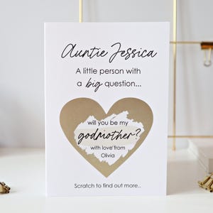 godmother proposal scratch card, godmother scratch card, godparents scratch card, will you be my godmother card personalised, co-a17