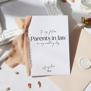 card to parents in law on wedding day, thank you card to mother in law on wedding day, mum and stepdad wedding card, mam wedding day, ri-73