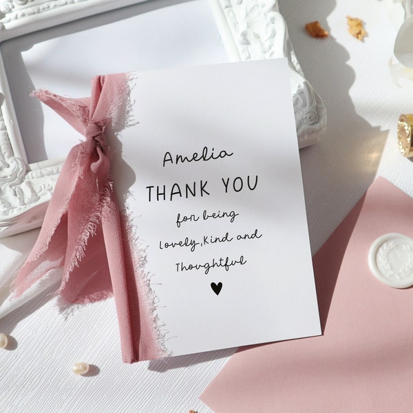 luxury thank you card, high end thank you cards personalised, custom thank you cards personalised, personalised thank you card withpuns ri26
