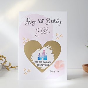 disneyland holiday card reveal, You're going to paris card, Holiday scratch card, birthday scratch card, birthday scratch card holiday, bs06