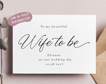 wedding day card for my wife, wedding day card for my bride, card for bride from groom, card to wife on wedding day, withpuns, co-a12