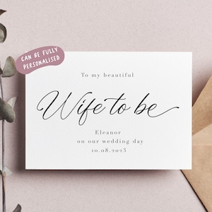 wedding day card for my wife, wedding day card for my bride, card for bride from groom, card to wife on wedding day, withpuns, co-a12