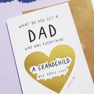 what do you get a dad who has everything card, pregnancy announcement card for dad, father's day card pregnancy announcement, withpuns, ap26