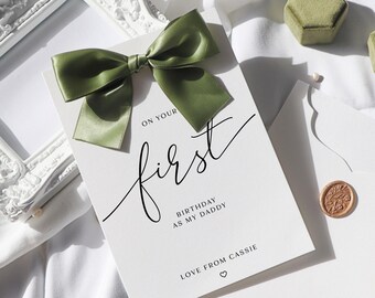 First birthday as my daddy card, personalised birthday card for dad, 1st birthday as a dad card, daddy birthday card, card for daddy, rb-82