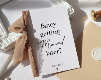 Fancy Getting Married Later Card, card from bride to groom, on our wedding day card, personalised wedding day card, card for groom, rk-25