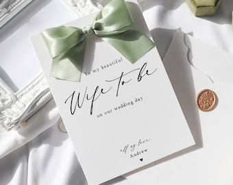 to my wife to be wedding card, personalised wedding day card for wife to be, wife to be wedding day card, on our wedding day card, rb-12