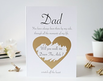 Will You Walk Me Down The Aisle card, personalised Will You Walk Me Down The Aisle card uk, wedding proposal card, wedding poem card, kj2