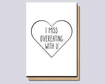 funny miss you card etsy