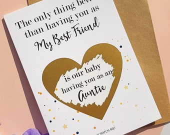 only thing better than sister having you as auntie Pregnancy Reveal card PA126
