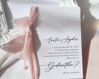will you be my fairy godmother card, godmother proposal card with name, card for guidparent, godmother proposal card, godmother gifts, fj-81