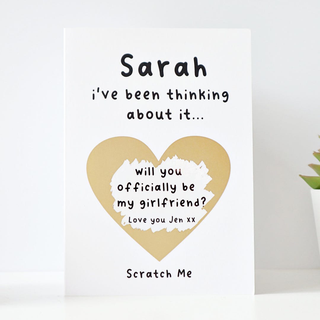 Will You Be My Girlfriend Card, Would You Be My Girlfriend Card, Be My ...