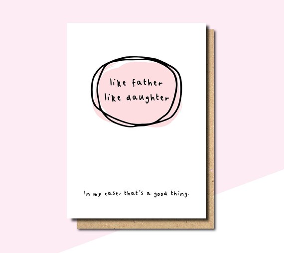 Fathers Day Card From Daughter Fathers Day Card Funny Etsy