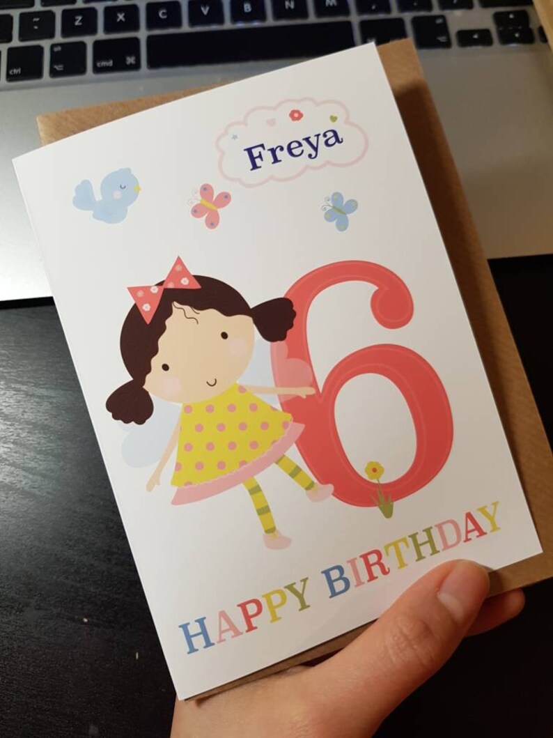 6TH Birthday Card Girl 6TH Birthday Card Daughter 6TH Etsy