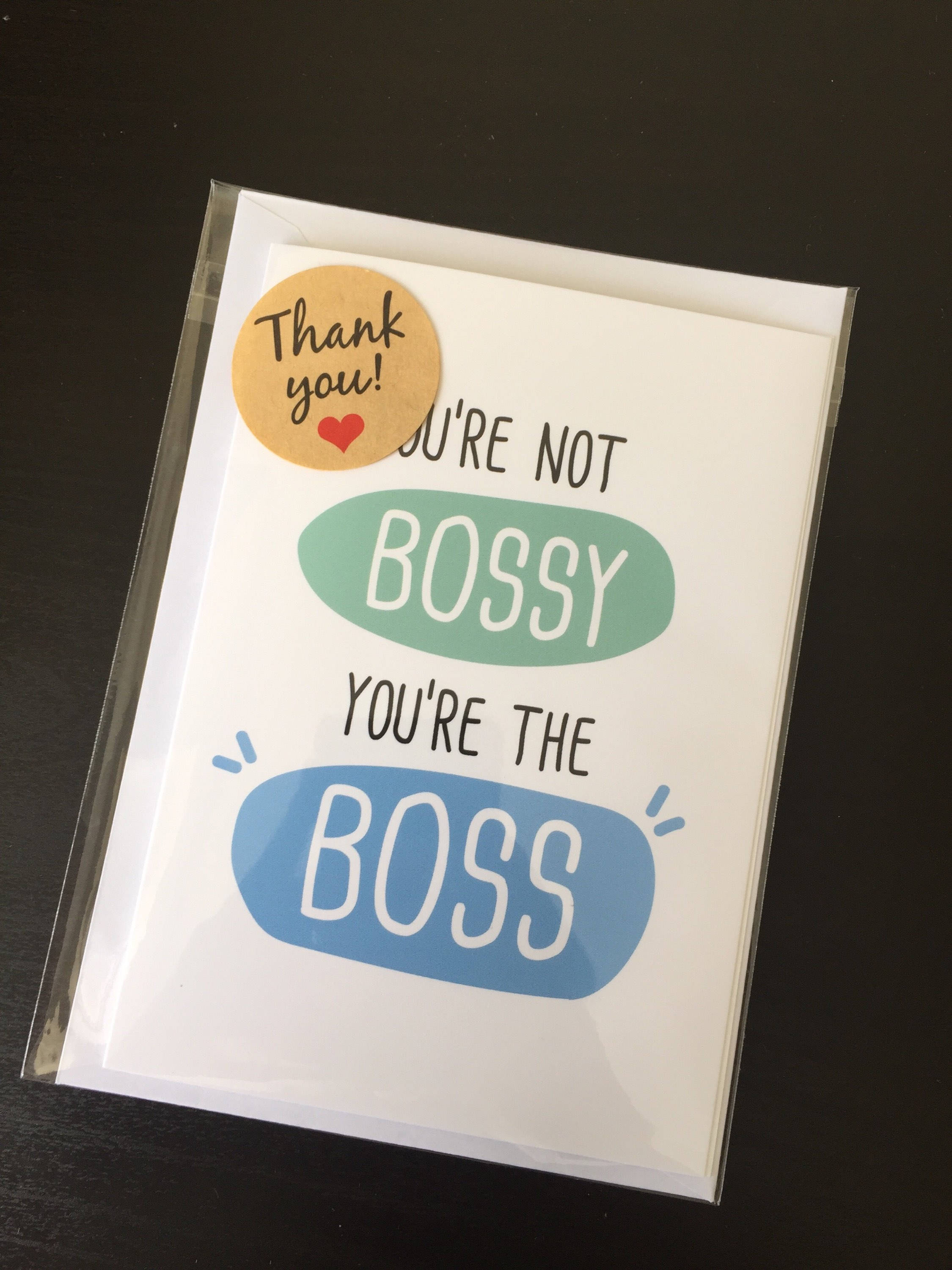 Card for Boss Boss leaving card Funny Boss Birthday card | Etsy