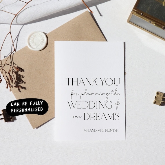 thank you card to wedding vendors, thank you card wedding planner, card to wedding planner, thank you letter to my wedding planner, co-a4
