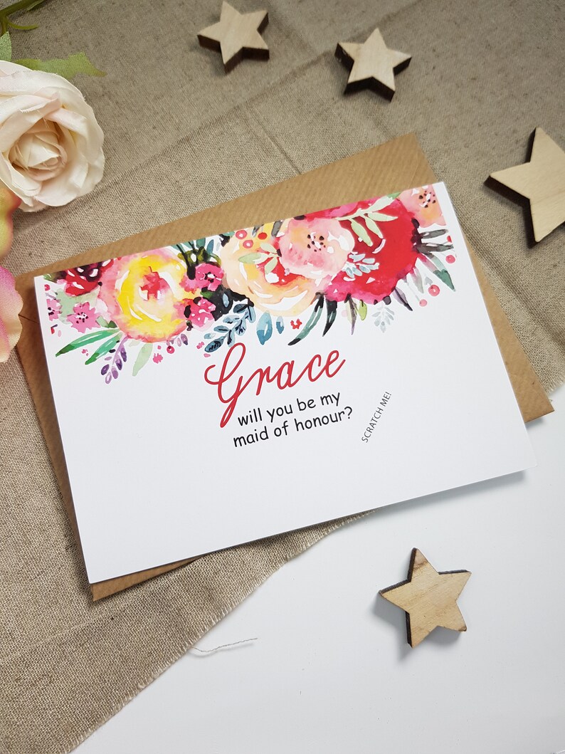 flower girl card bridesmaid proposal card will you be my bridesmaid? bridesmaid card card for bridesmaid maid of honour card WP8
