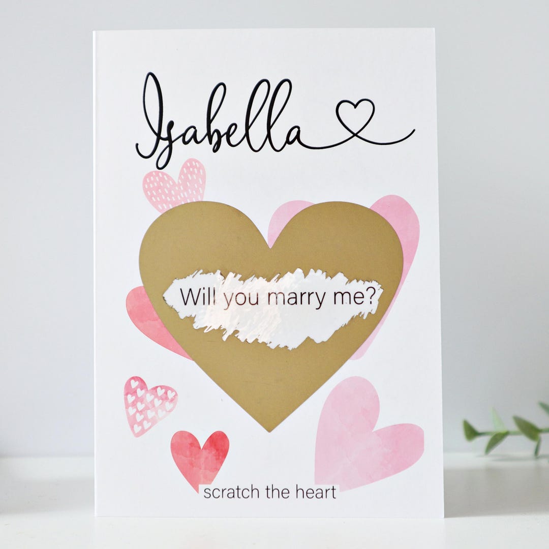 Will You Marry Me Cards for Her, Will You Marry Me Scratch Card, Will ...