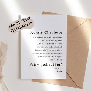 will you be my godparents card, godparent personalised card, godparent christening card, godparents proposal poem, withpuns, kj94 Bild 4