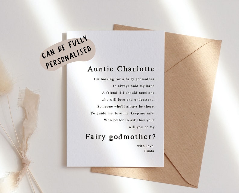 will you be my godparents card, godparent personalised card, godparent christening card, godparents proposal poem, withpuns, kj94 Bild 4