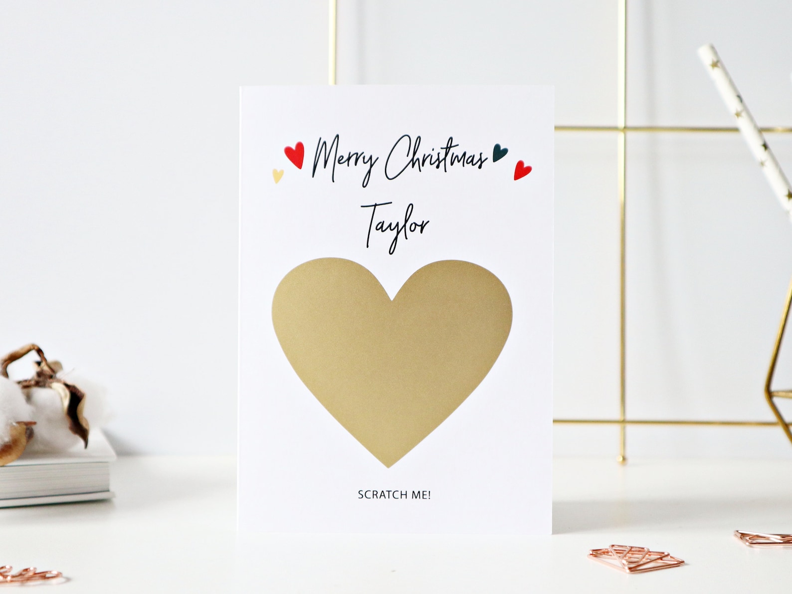 Holiday Scratch Reveal Card Christmas Scratch Card Etsy UK