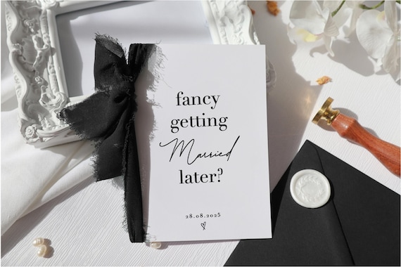 Fancy Getting Married Later Card, card from bride to groom, on our wedding day card, personalised wedding day card, card for groom, rk-25