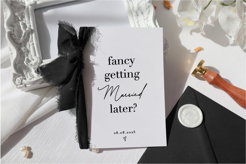 Fancy Getting Married Later Card, card from bride to groom, on our wedding day card, personalised wedding day card, card for groom, rk-25 image 1