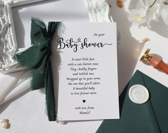 baby shower card for friend, mummy to be card, card for mummy and daddy to be, on your baby shower card, pregnancy congratulations card op69