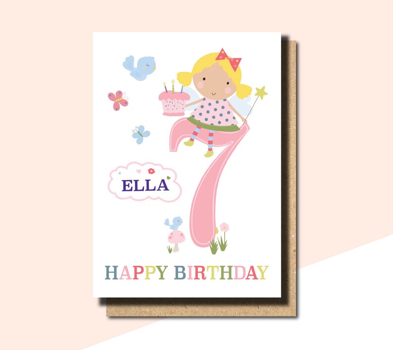 7TH Birthday Card Girl 7TH Birthday Card Daughter 7TH Etsy UK