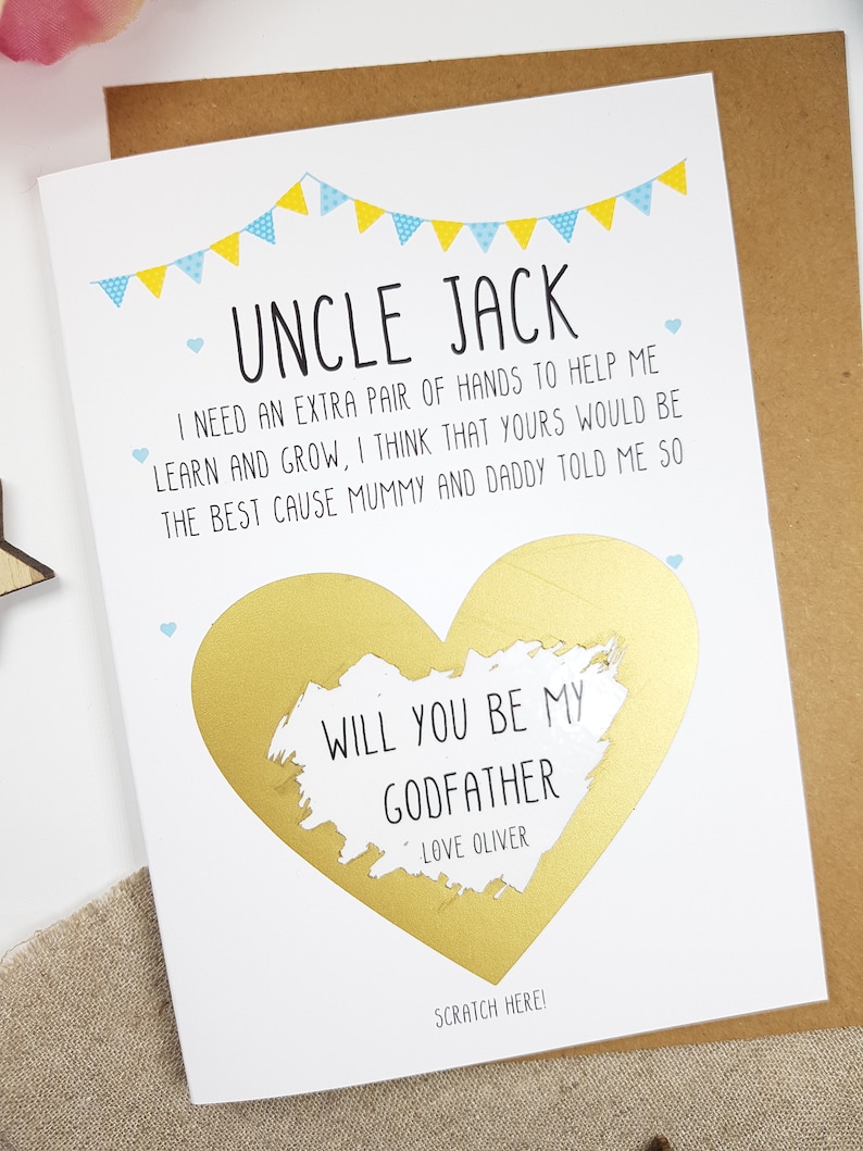 Will you be my godfather card godfather proposal card | Etsy