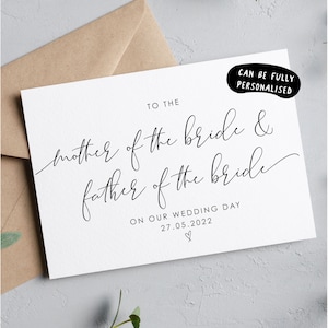 to the mother of the bride card, to the father of the bride card, to the mother of the bride and father of the bride card, kj71 bride