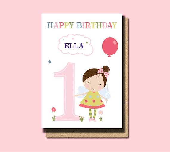 Personalised 1st Birthday Card Personalised 1st Birthday Card Etsy