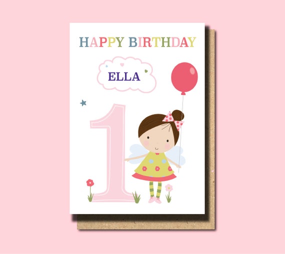 Personalised 1st Birthday Card Personalised 1st Birthday Card Etsy