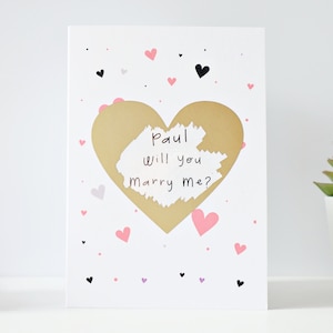 Will you Marry Me card,  merry me card for him, merry me card for her, custom marry me card, funny scratch card, cms35