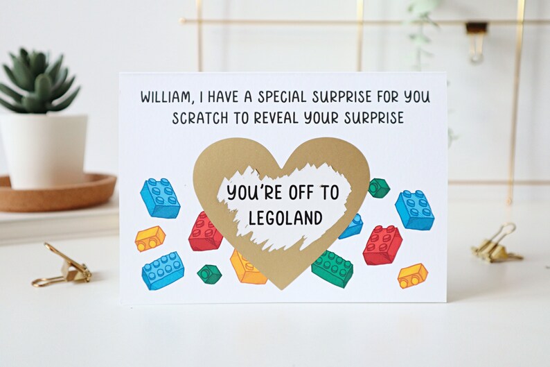 Legoland Card Scratch Holiday Card Scratch to Reveal Card Etsy UK