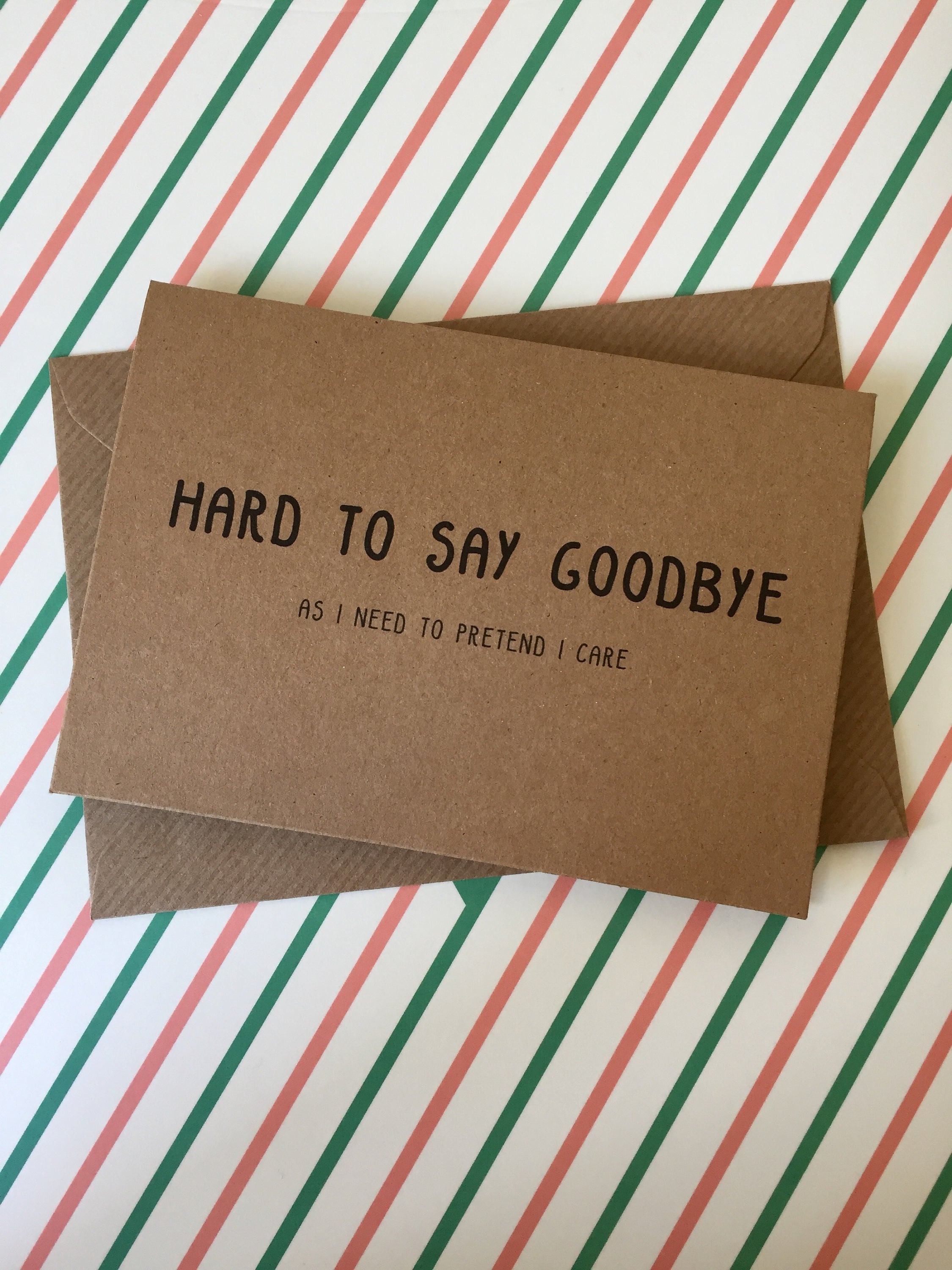 Leaving card funny leaving card friend leaving card rude Etsy