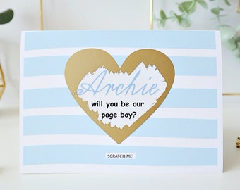 Personalised Will You Be Our Page Boy?, Page Boy Card, Ask Page Boy Card, best man card, wedding proposal card, will you be my card, WP45