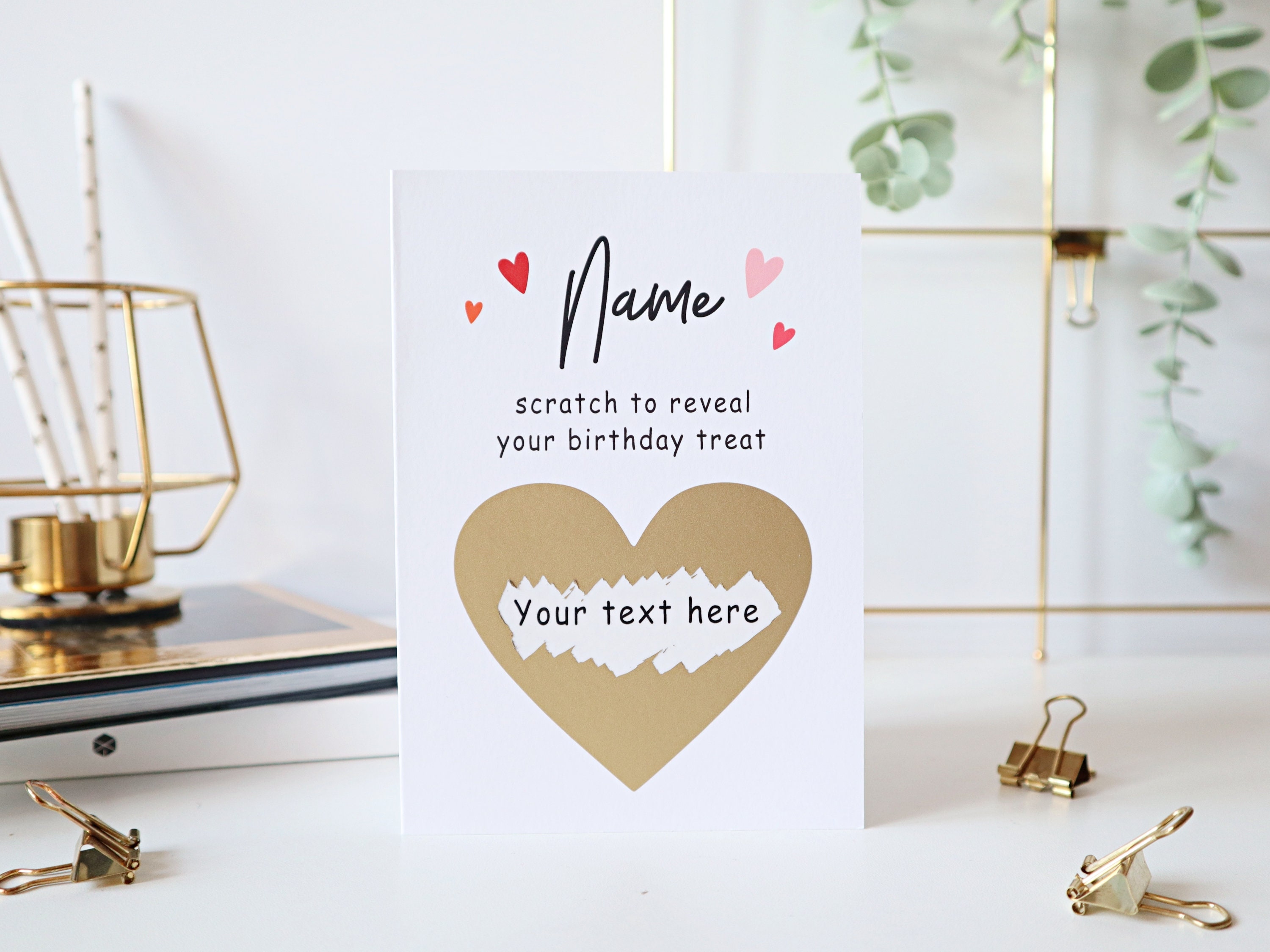 Birthday Scratch Card Birthday Card for Girlfriend Birthday - Etsy UK