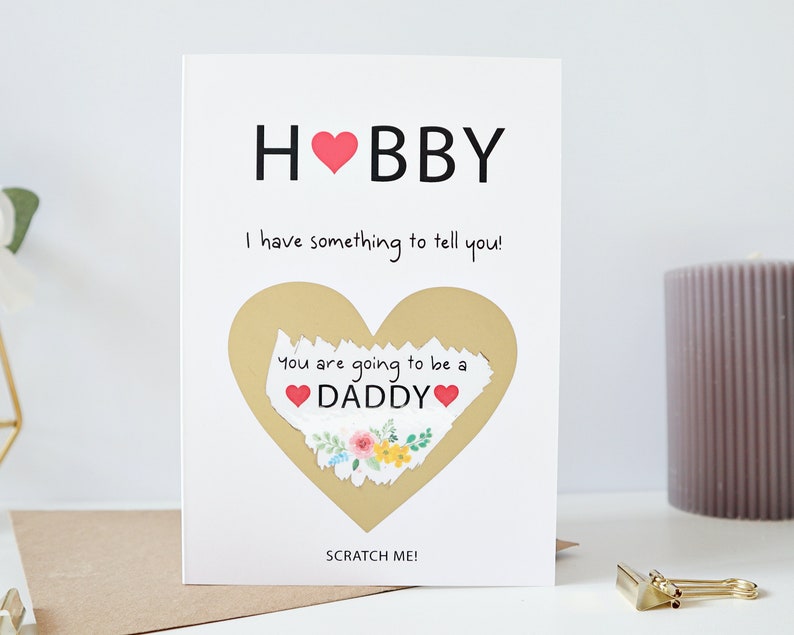 Pregnancy Announcement Card for Husband Scratch off Card Etsy UK
