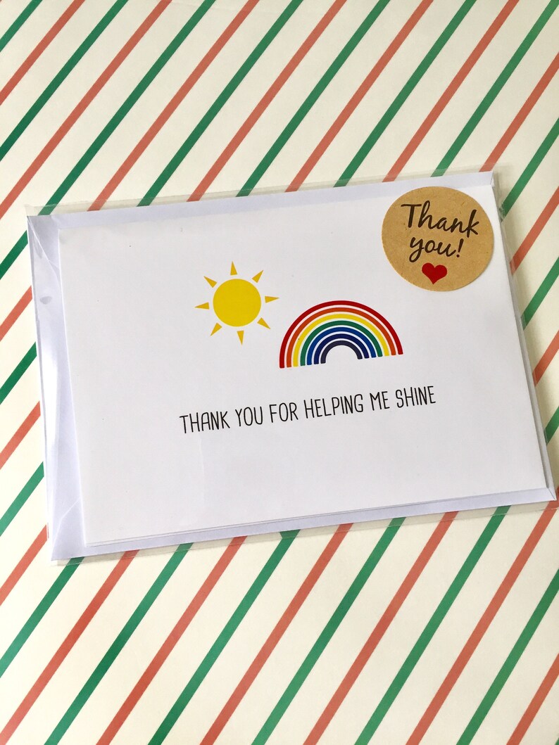 thank you card for nursery teacher