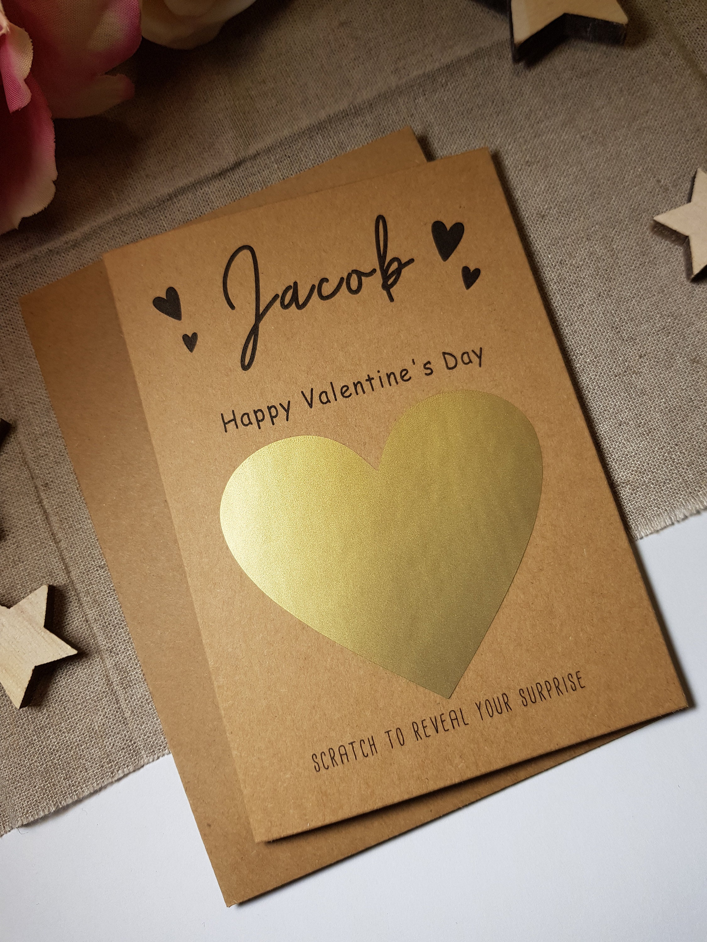 Scratch Valentines Card Boyfriend Valentines Card Card for Etsy UK