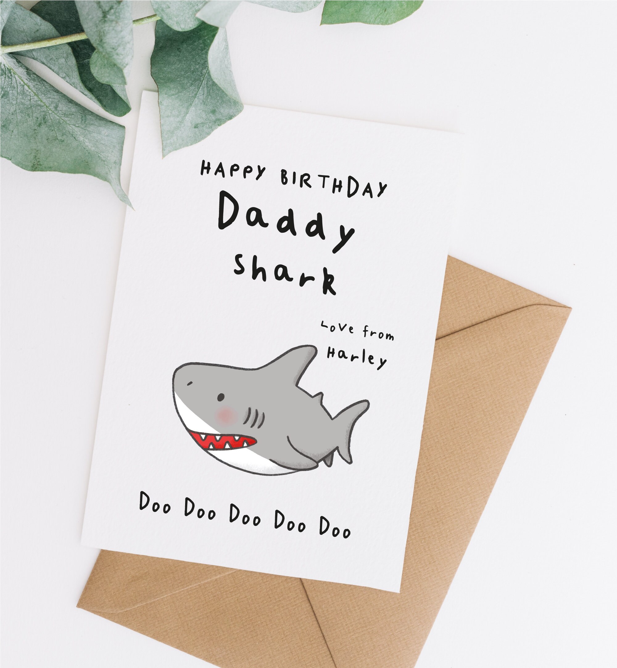 Daddy Shark Card Dad Birthday Card Birthday Card For Dad Etsy 日本 Daddy Shark Card Dad Birthday Card Birthday Card For Dad Etsy 日本