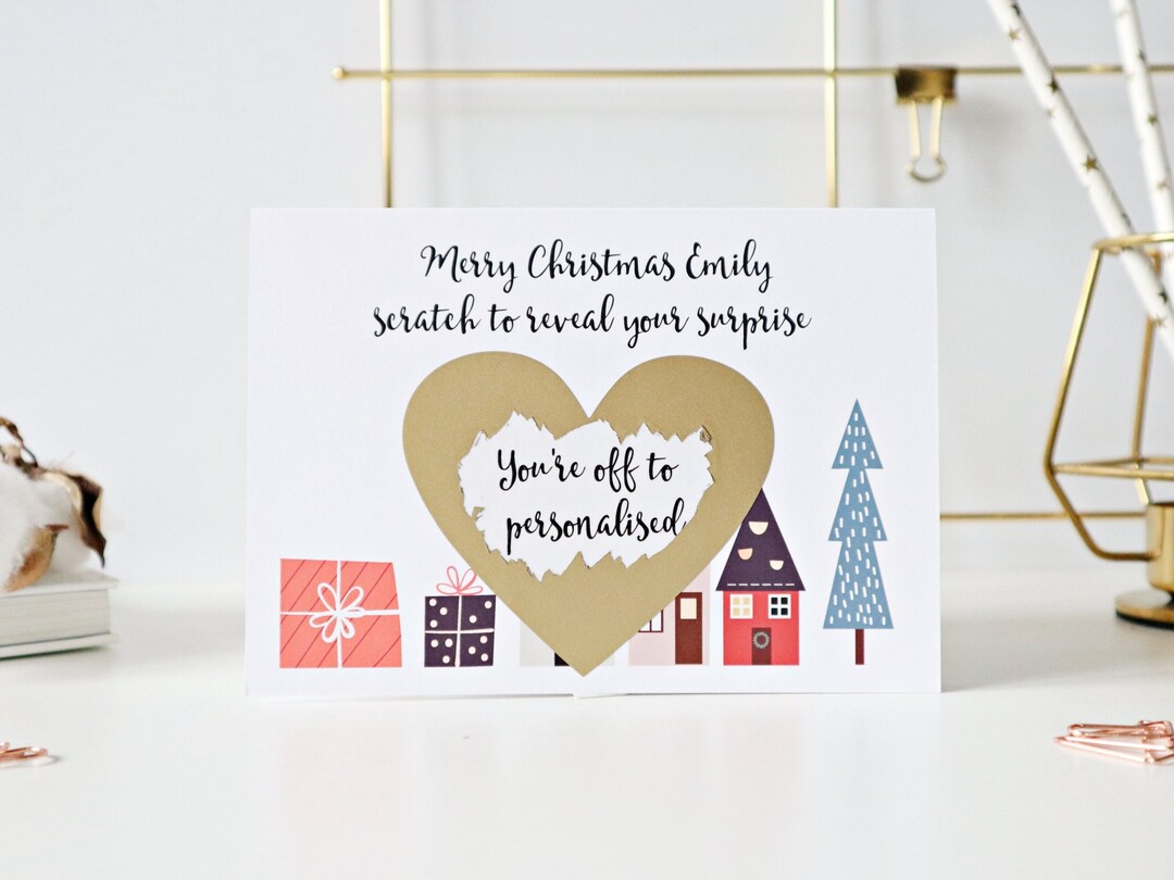Personalised Christmas Scratch Cards Christmas Scratch Cards Etsy UK