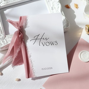 his and her vows card, her vows card, Wedding Vows Card, His & Hers Vow Card, personalised vows card, personalised wedding vows card, op-94