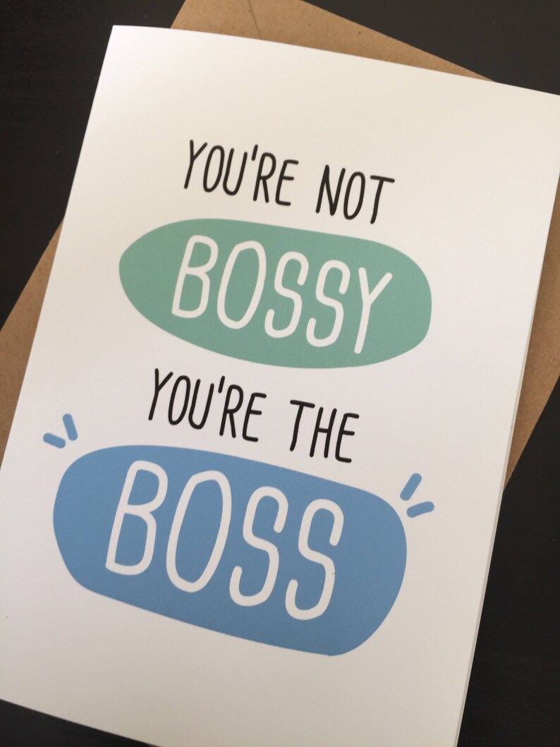 Card for Boss Boss leaving card Funny Boss Birthday card